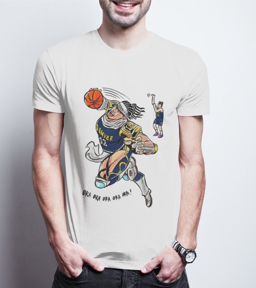 Denver Nuggets Anime Nikola Jokić Vs Aaron Gordon Basketball Ora Ora T-Shirt