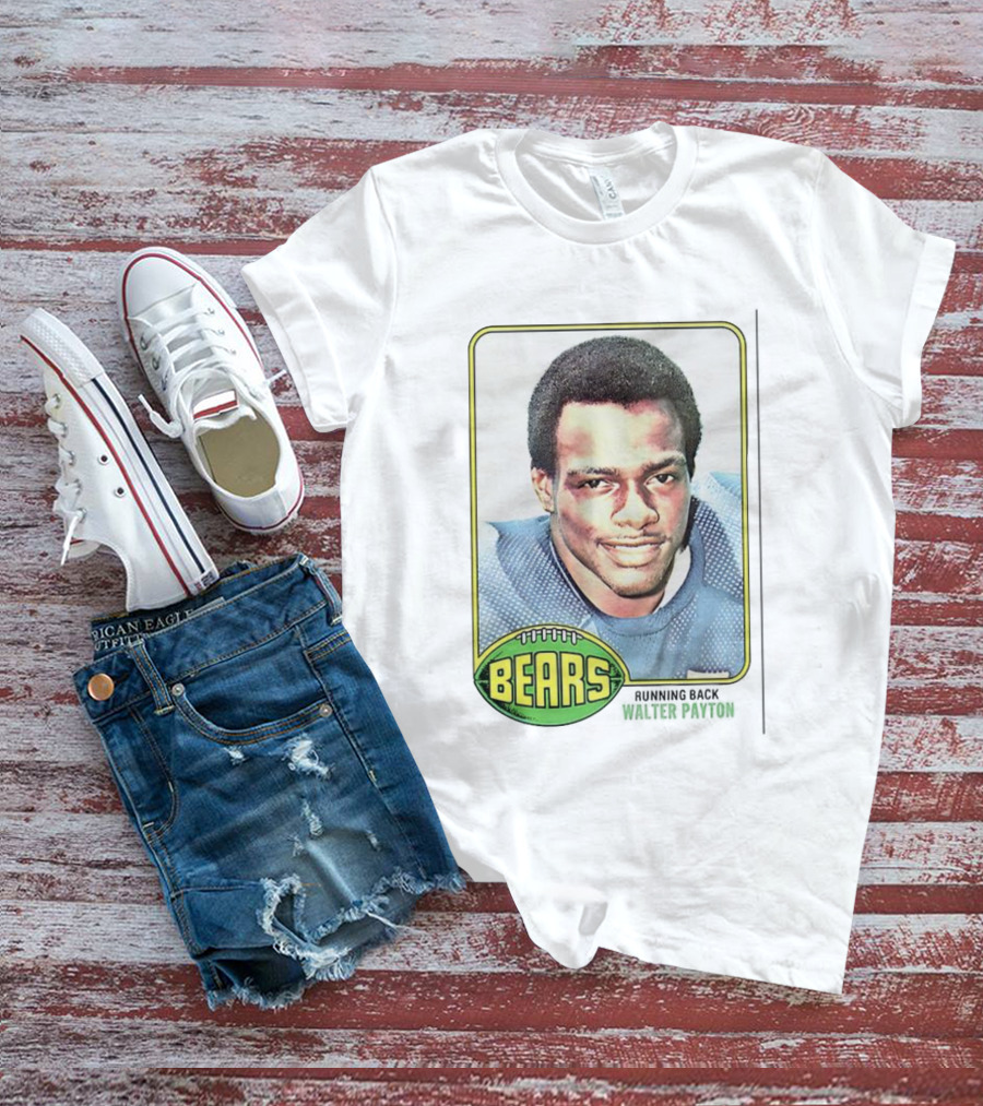 Walter Payton Bears NFL Trading Card Football Image T-Shirt