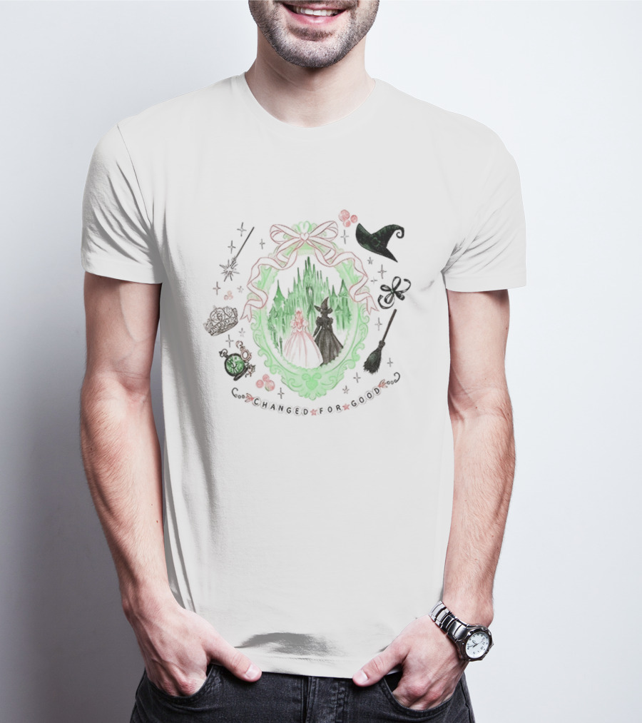 Coquette Bow Wicked Emerald City Silhouettes Changed For Good T-Shirt
