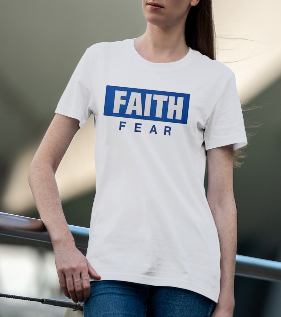 FAITH Over Fear Bold Block Lettering T-Shirt
