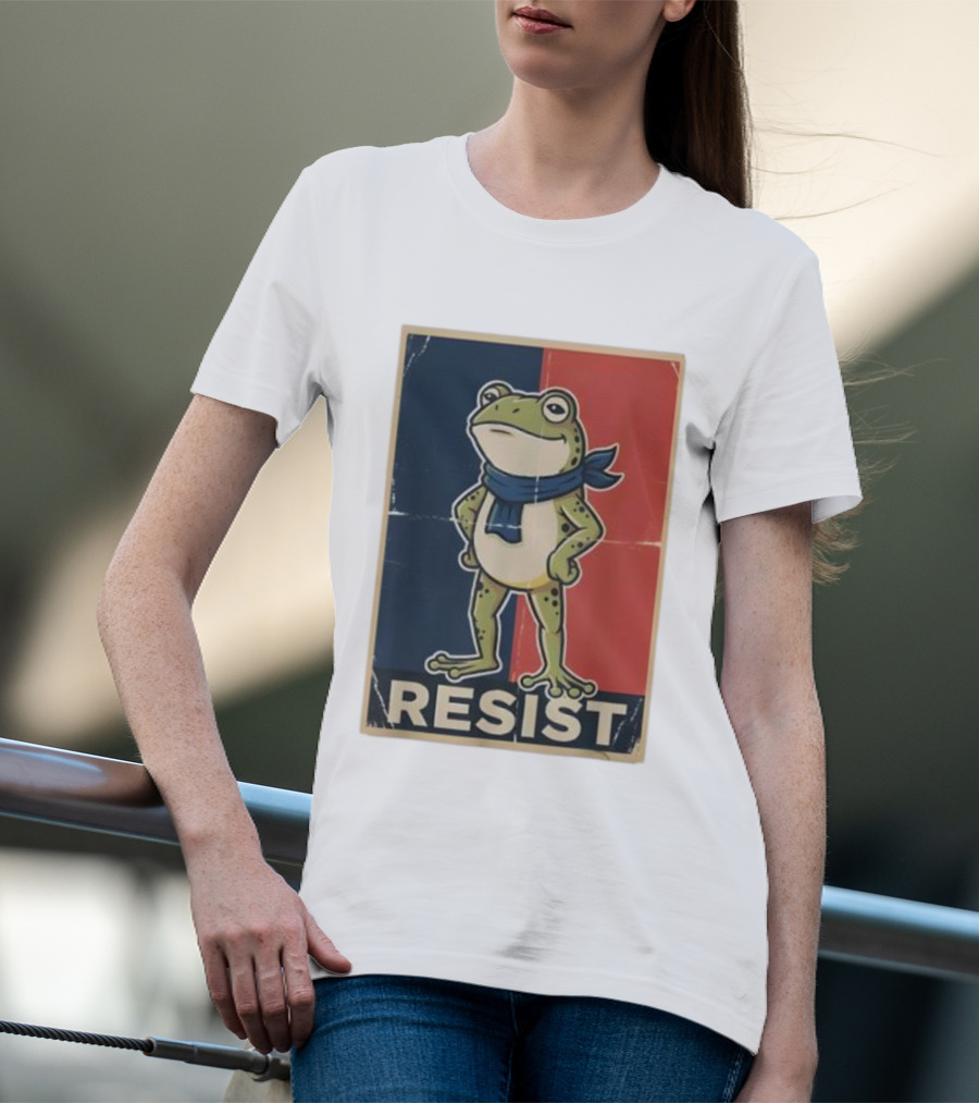 Resist Frog Stand No Kings Day T-Shirt