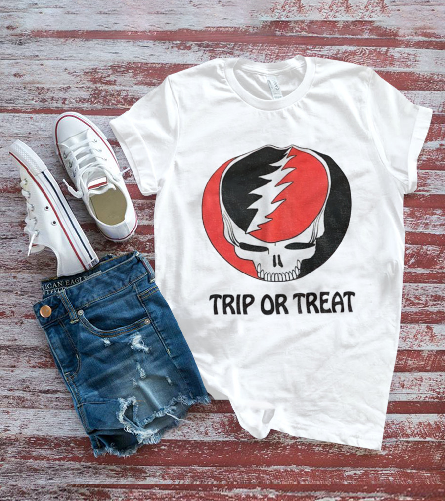 Grateful Dead Skull Trip Or Treat Halloween T-Shirt