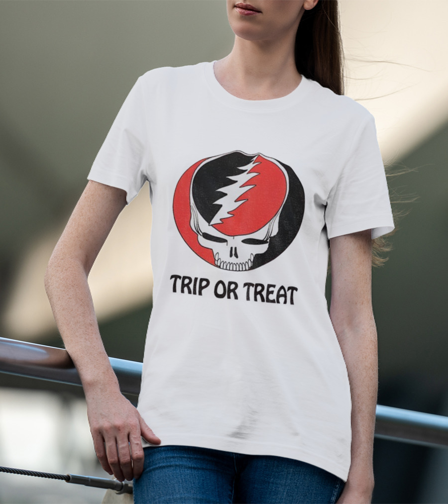Grateful Dead Skull Trip Or Treat Halloween T-Shirt