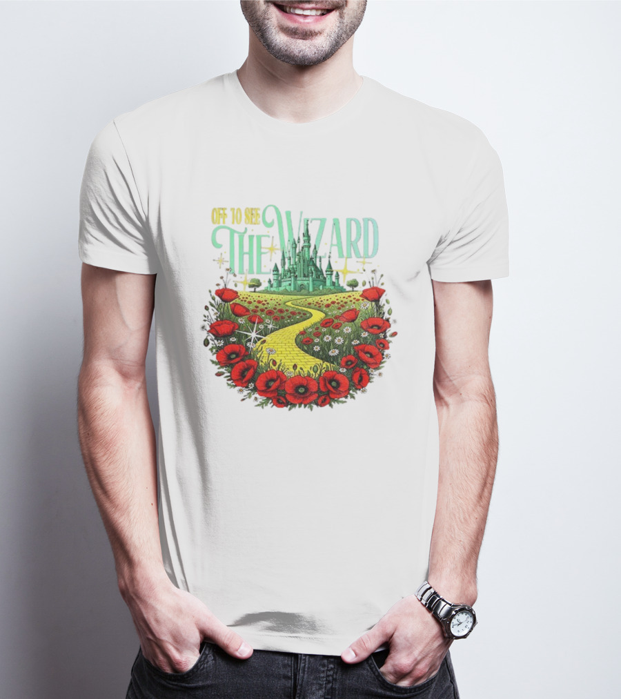 Off To See The Wizard Yellow Brick Road Castle Poppies T-Shirt