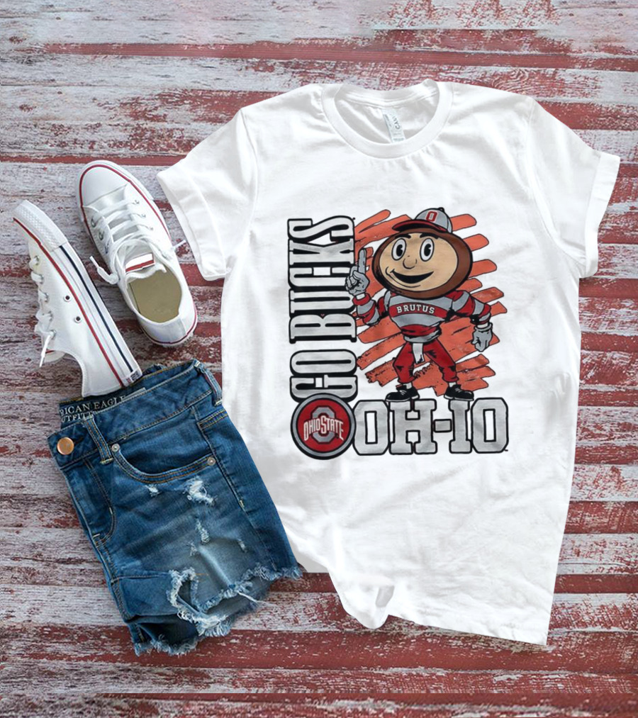 Ohio State Buckeyes Brutus Mascot Go Bucks OH-IO T-Shirt