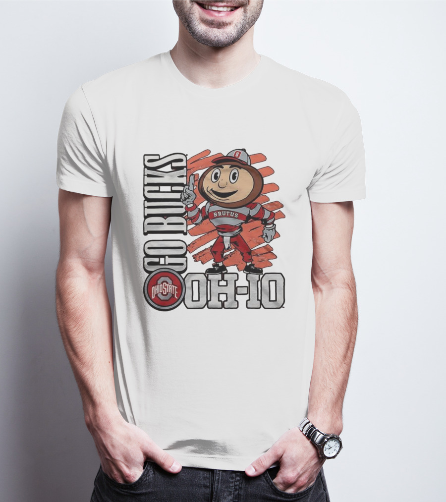 Ohio State Buckeyes Brutus Mascot Go Bucks OH-IO T-Shirt