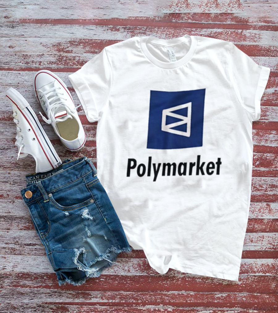 Polymarket Prediction Market Symbol Blue Background T-Shirt