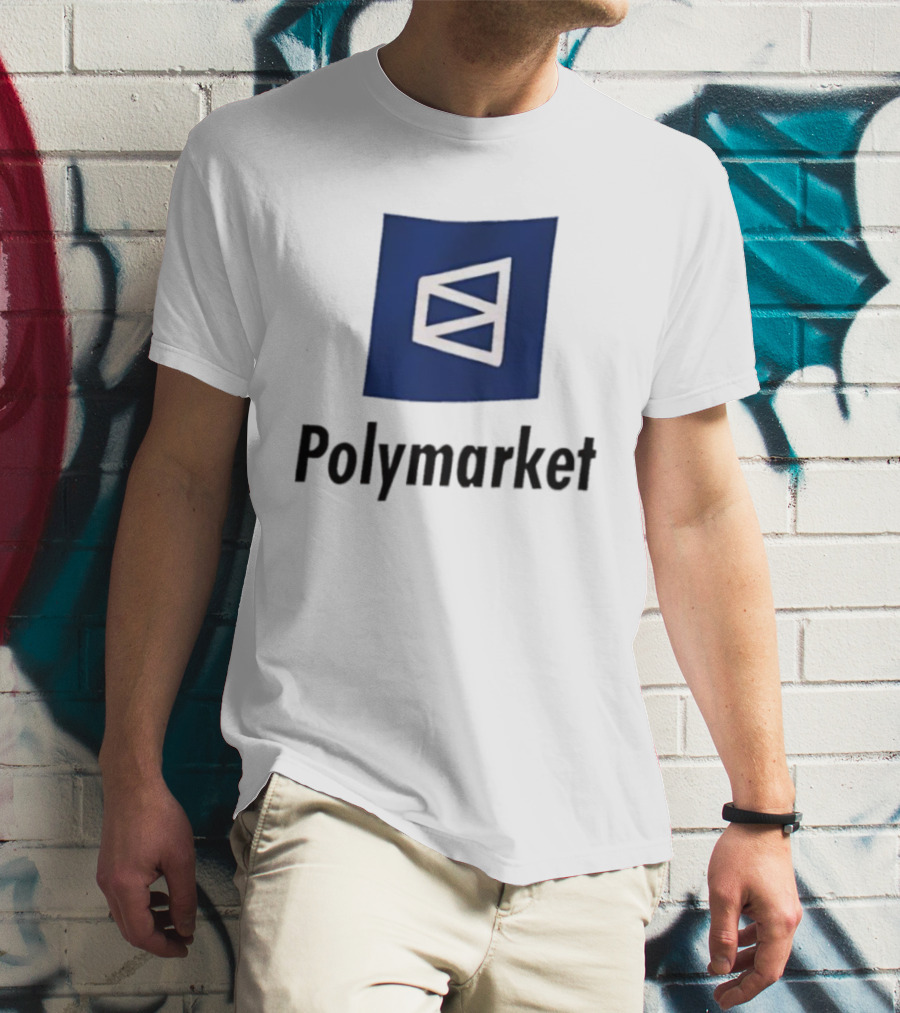 Polymarket Prediction Market Symbol Blue Background T-Shirt