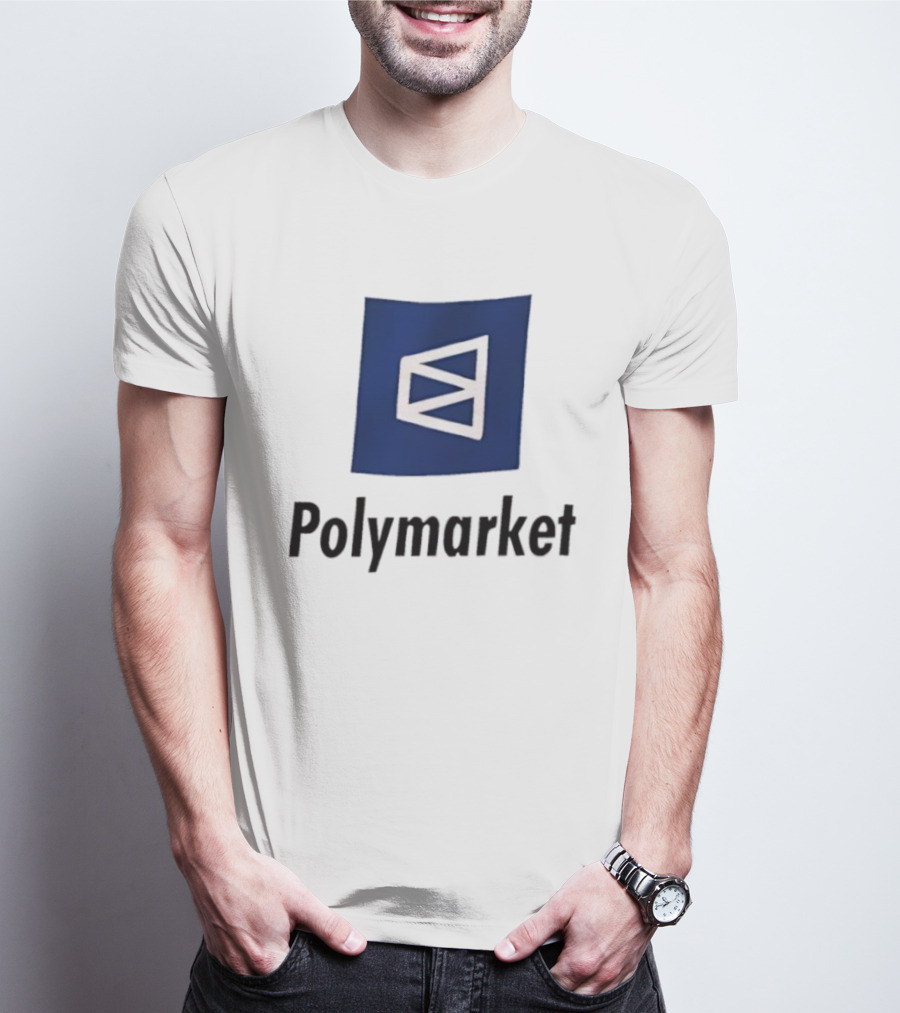 Polymarket Prediction Market Symbol Blue Background T-Shirt