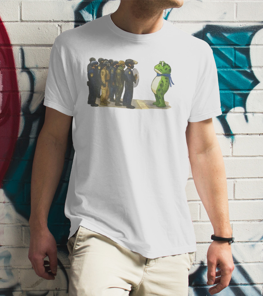 Portland Freedom Frog Anti Ice Resistance Protest Scene T-Shirt