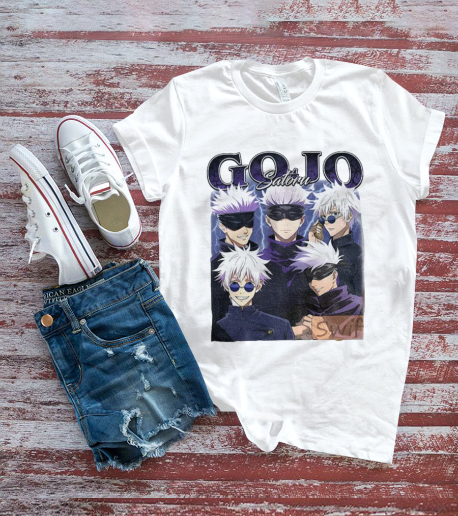 Gojo Satoru Jujutsu Kaisen Characters Anime Manga Fans T-Shirt