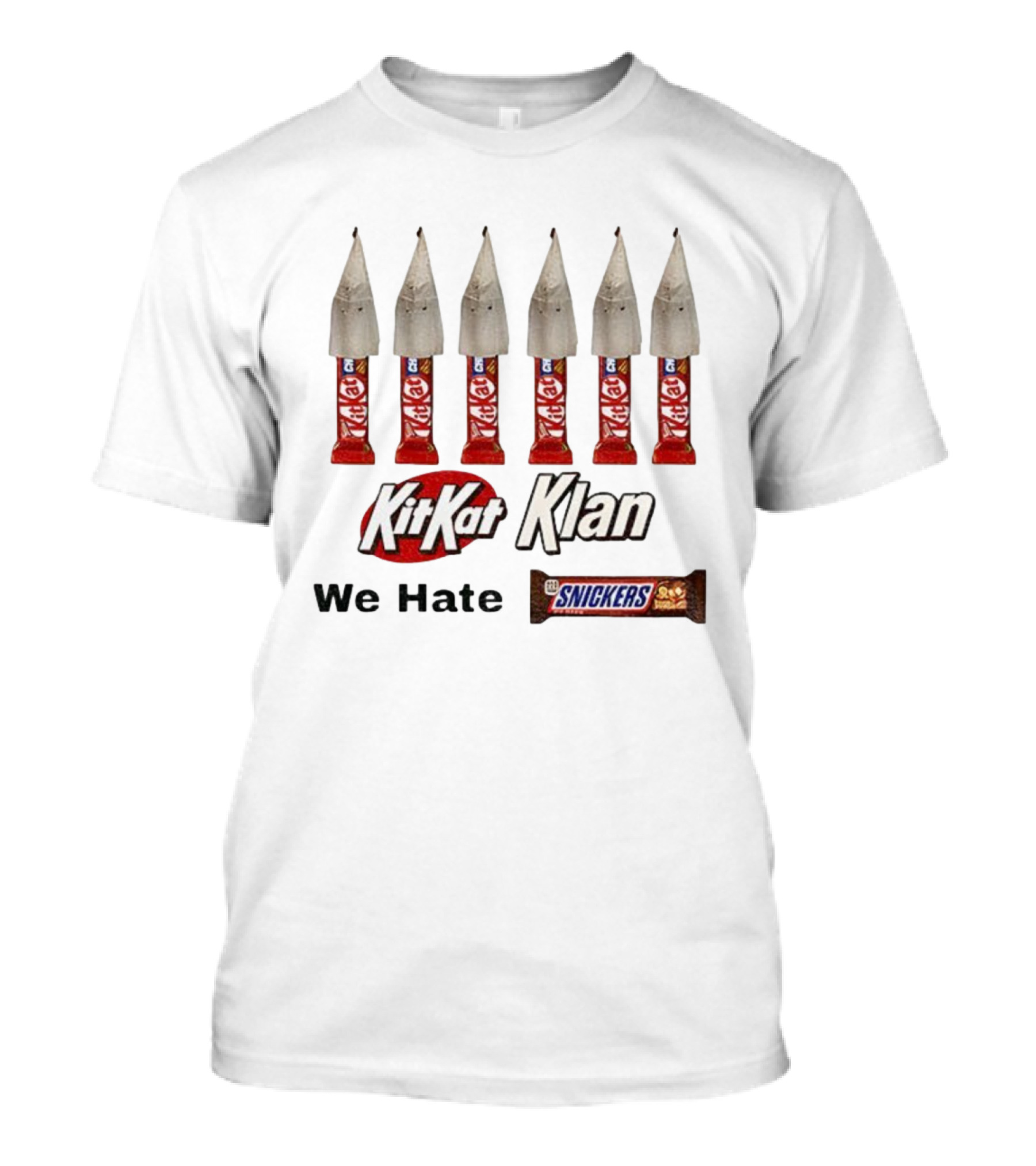 KKK Kitkat Klan We Hate Snickers Meme T-Shirt