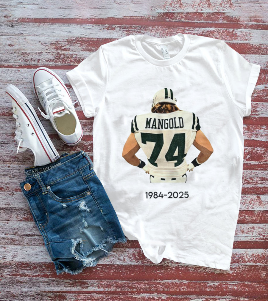 Nick Mangold 74 Jersey Back NFL Tribute 1984-2025 T-Shirt