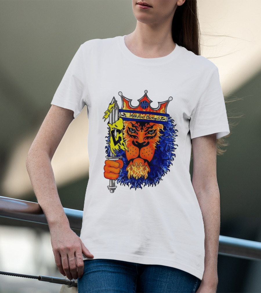 All For Cincy Lion Sword The Pride Crown Flame T-Shirt