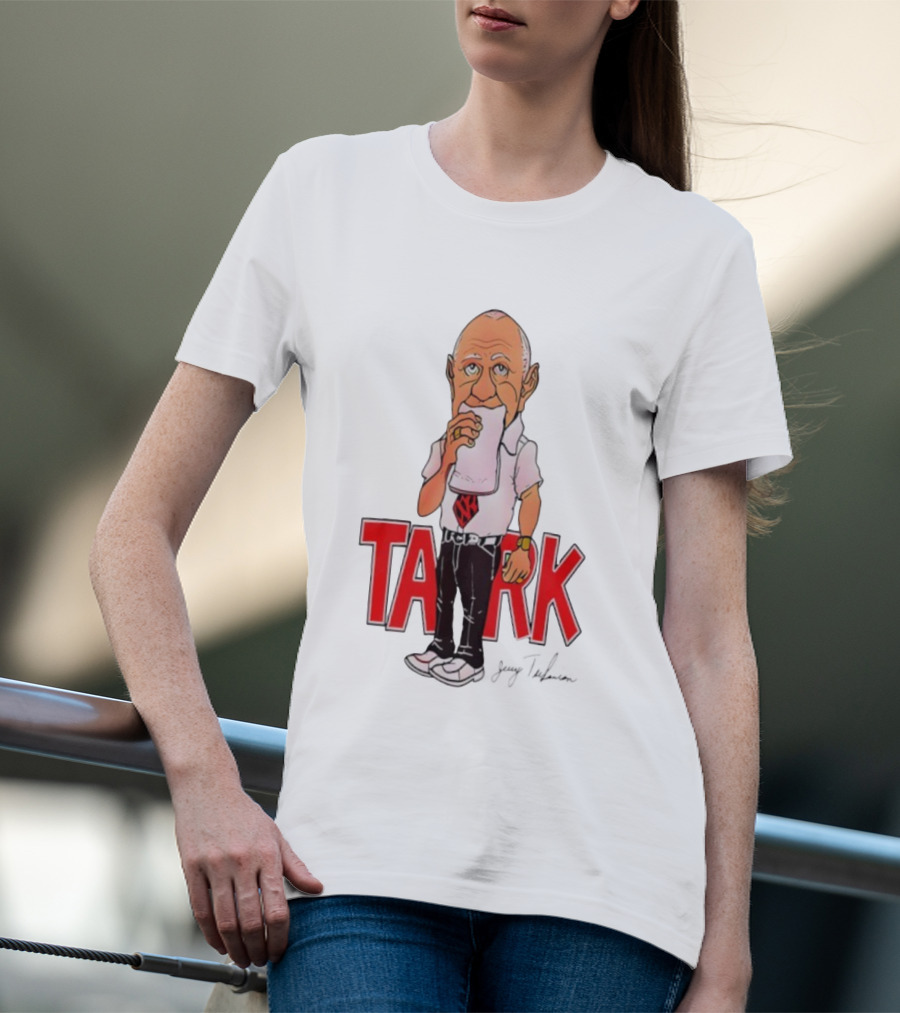 Jerry Tarkanian UNLV Runnin' Rebels TARK Shark Coach Caricature T-Shirt