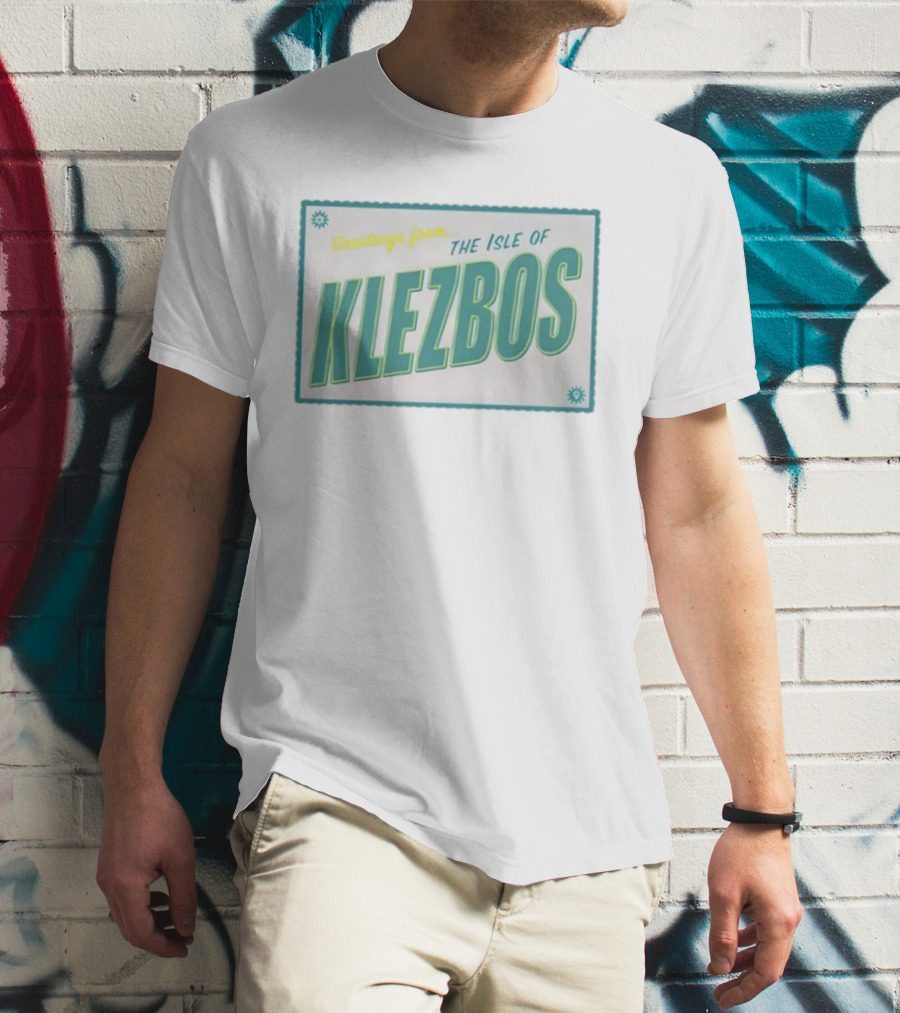 Greetings From The Isle Of Klezbos Vintage New T-Shirt