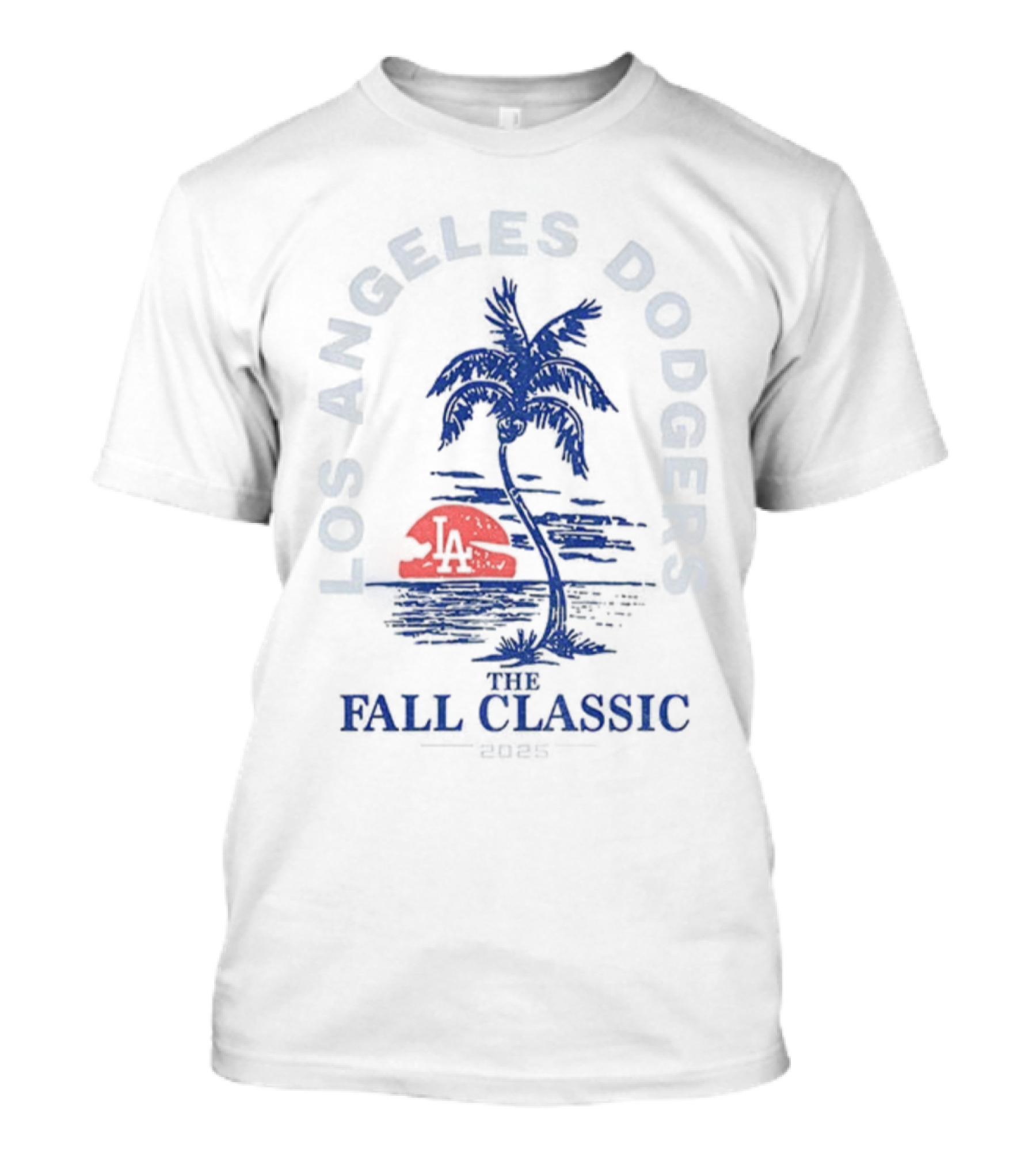 Los Angeles Dodgers Fall Classic 2025 Palmtree Sunset Baseball T-Shirt