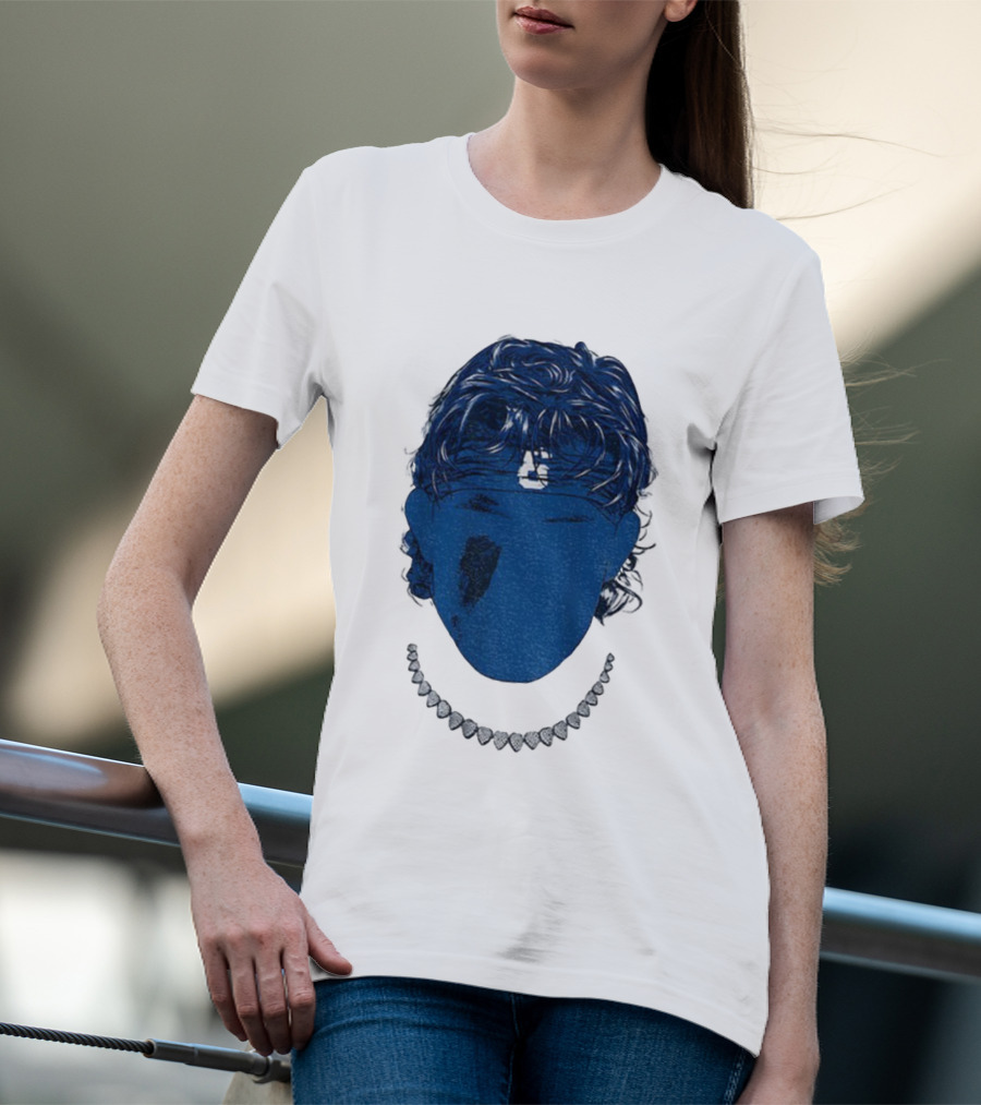 Jaxson Dart Blue Face New York Giants NFL Football 2025 T-Shirt