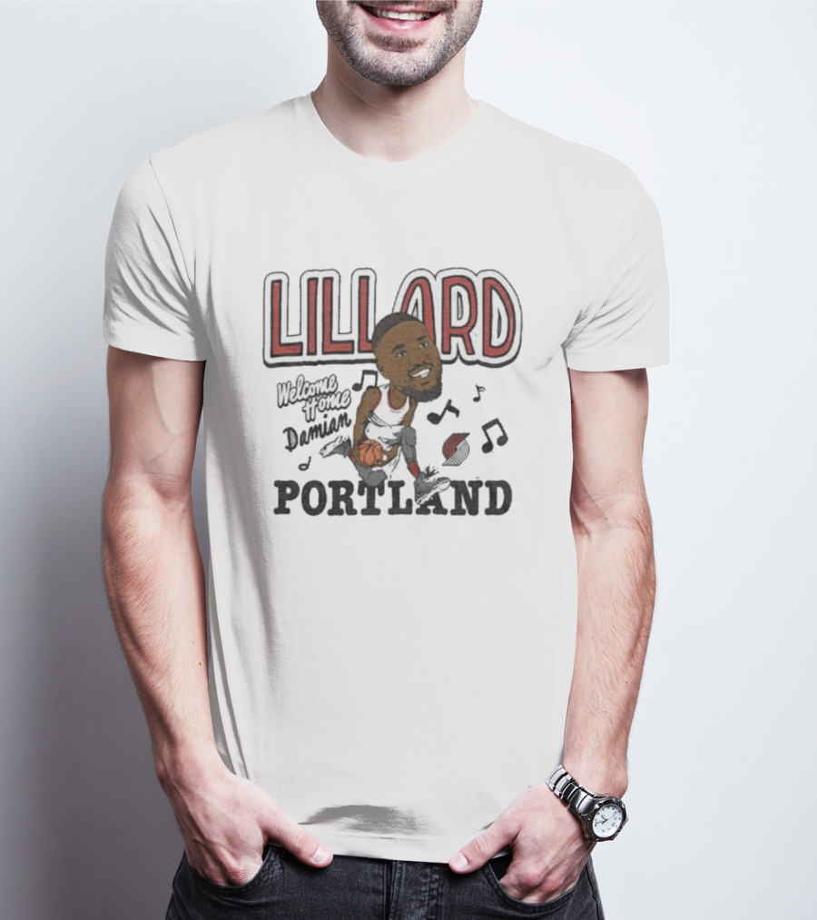 Portland Lillard Welcome Home Damian Trail Blazers T-Shirt