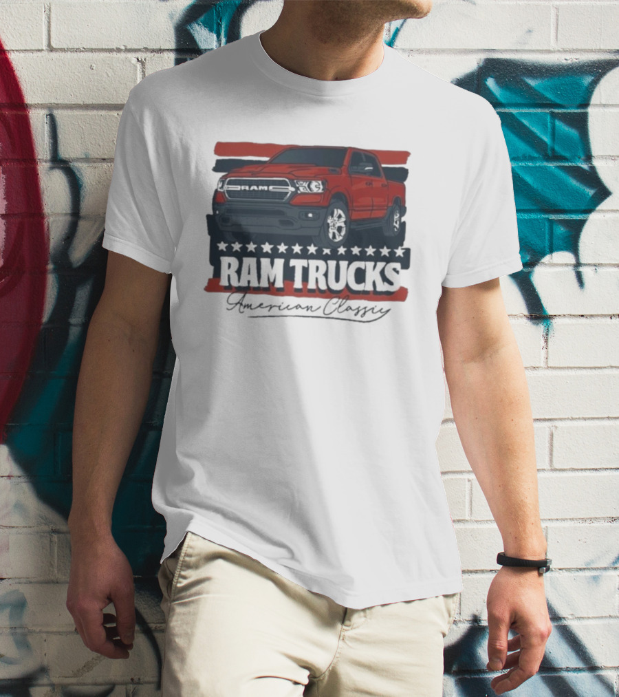 Ram Trucks American Classic Patriotic Stars And Stripes T-Shirt