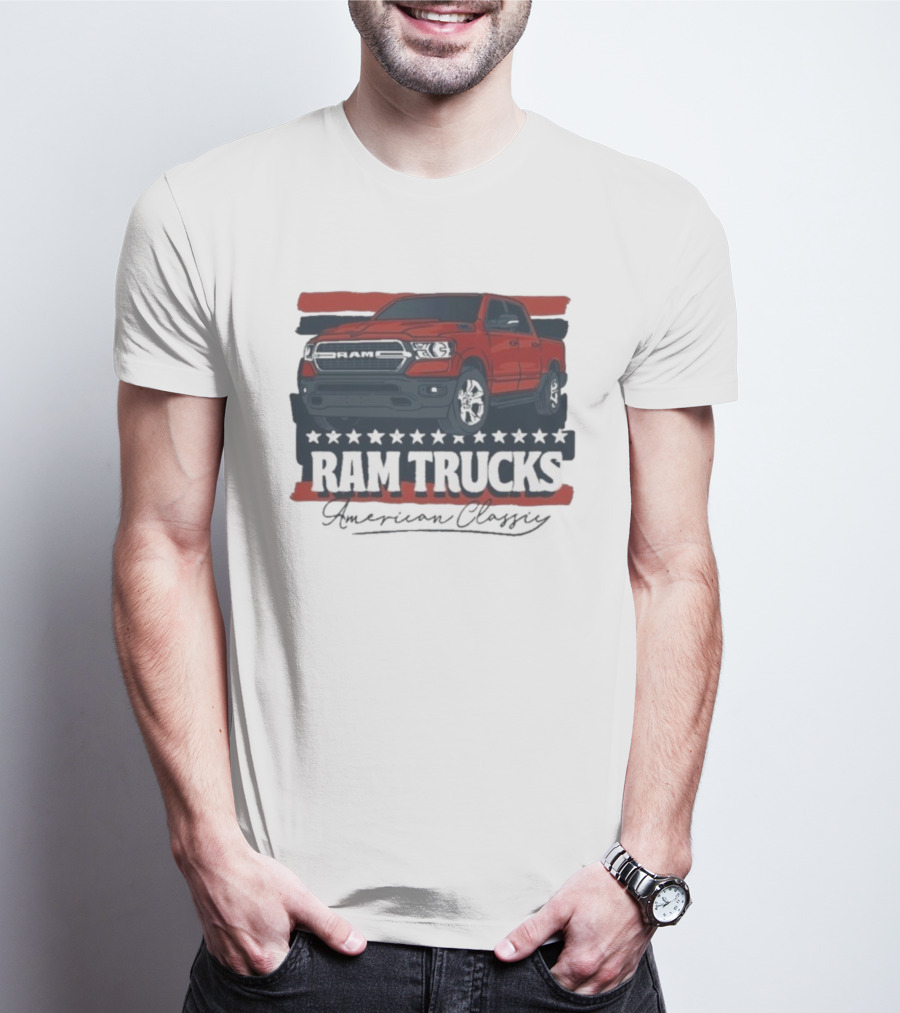 Ram Trucks American Classic Patriotic Stars And Stripes T-Shirt