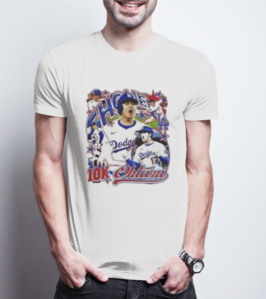 Shohei Ohtani 10K Dodgers Baseball LA Stars 17 T-Shirt