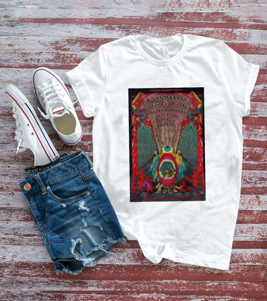 Levitation Halloween Fracas Lightning Bolt Nov 1 2025 Empire Austin Texas T-Shirt