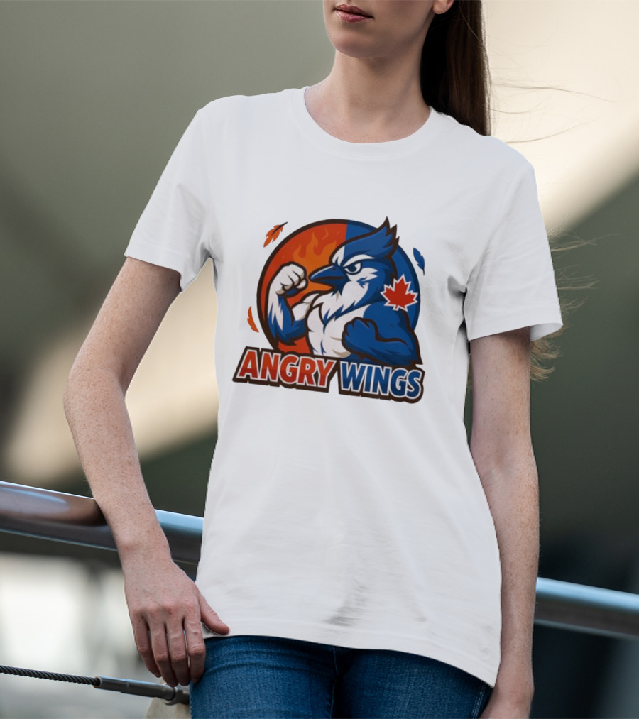 Toronto Blue Jays Angry Wings Mascot Maple Leaf T-Shirt