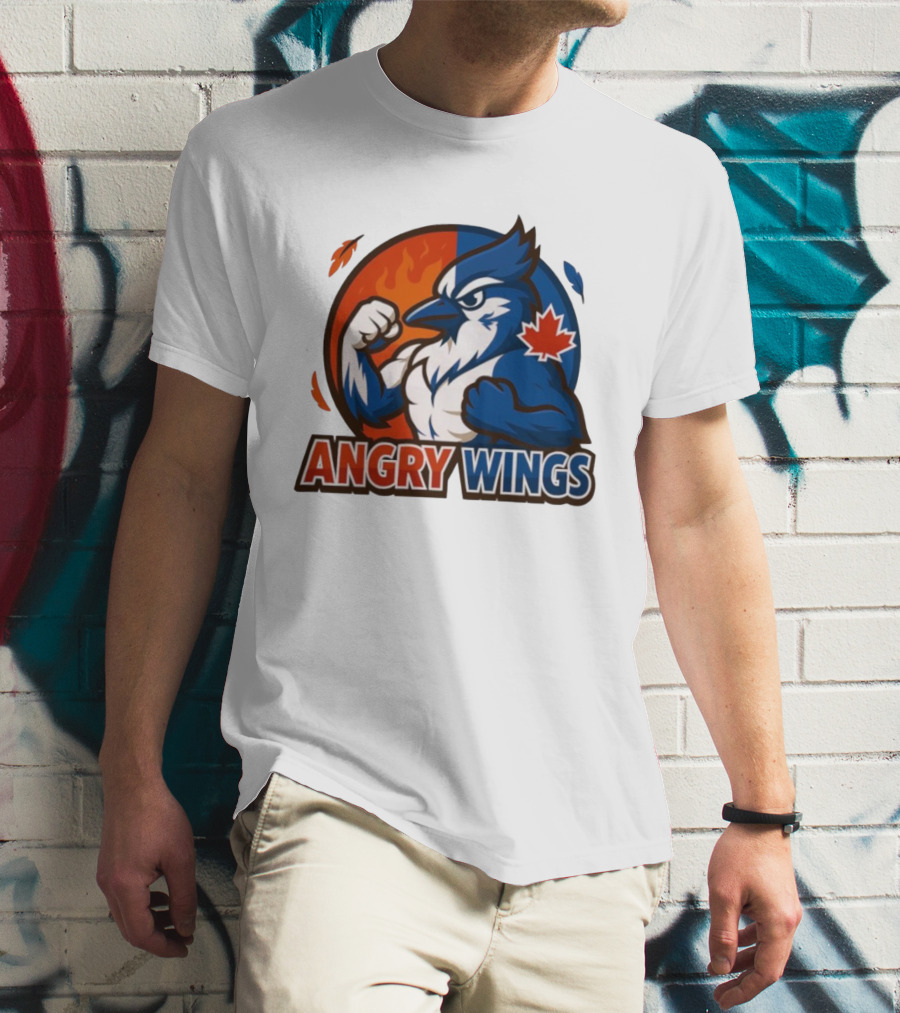 Toronto Blue Jays Angry Wings Mascot Maple Leaf T-Shirt