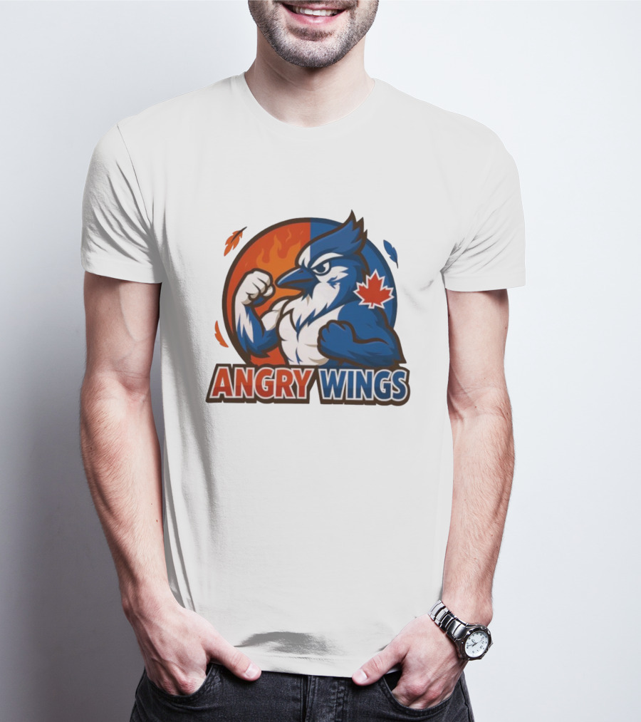 Toronto Blue Jays Angry Wings Mascot Maple Leaf T-Shirt