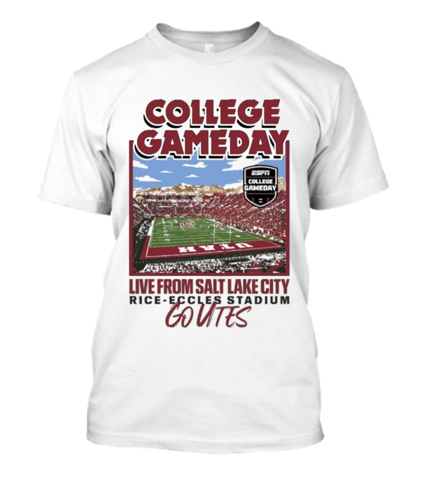 College Gameday Live From Salt Lake City Rice Eccles Stadium Go Utes T-Shirt