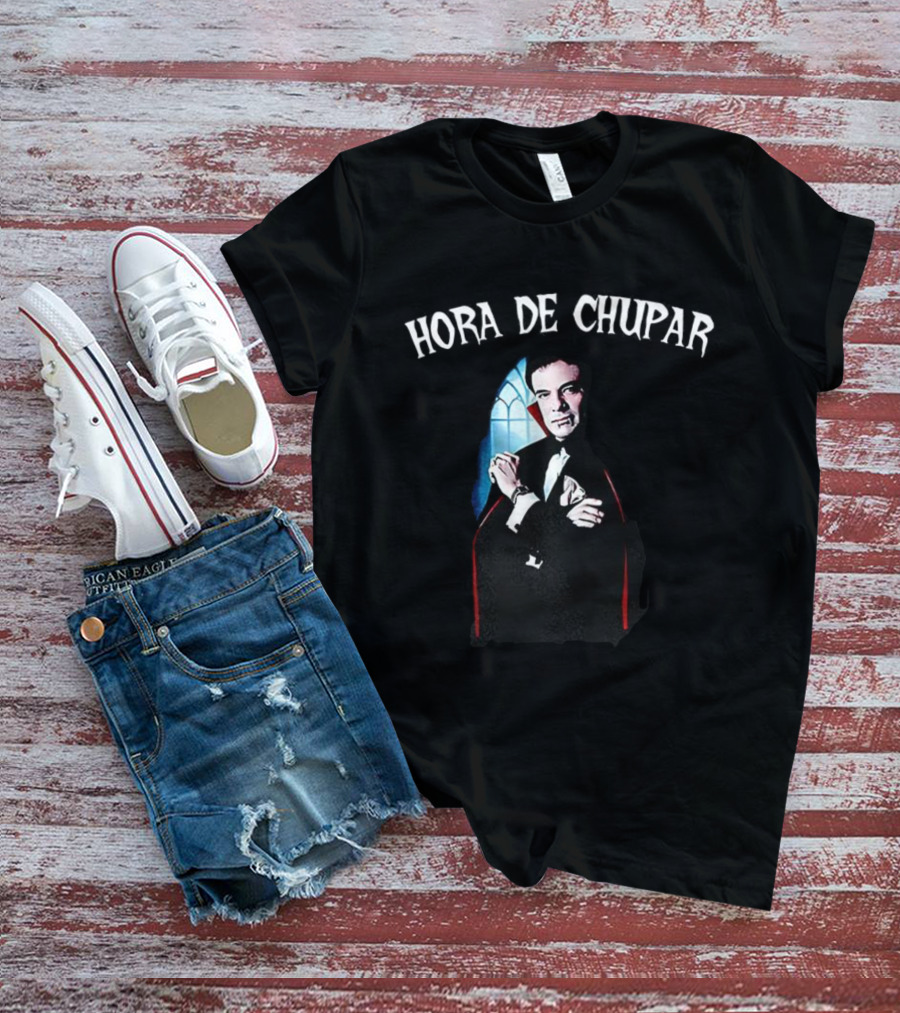 Hora De Chupar Count Dracula Classic Gothic Vampire Design T-Shirt