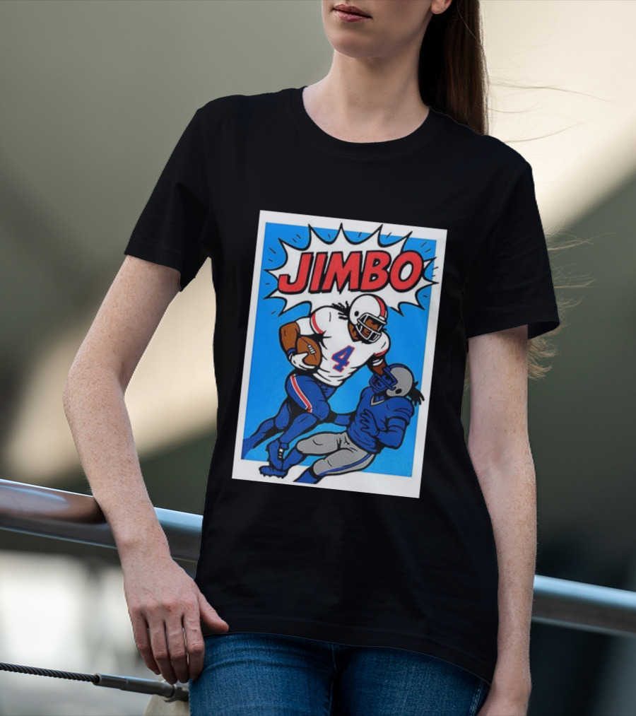 James Cook Jimbo Number 4 Buffalo Bills Football T-Shirt