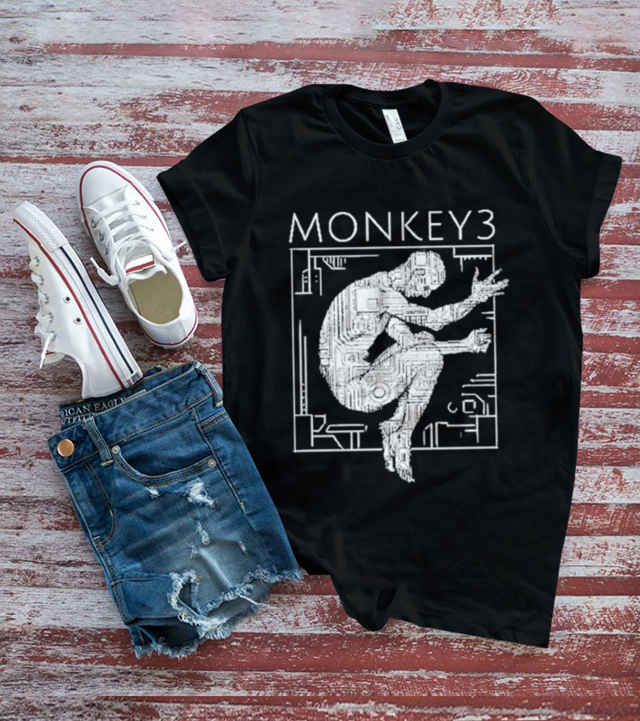 Monkey3 Welcome To The Machine Album Cover Silhouette T-Shirt