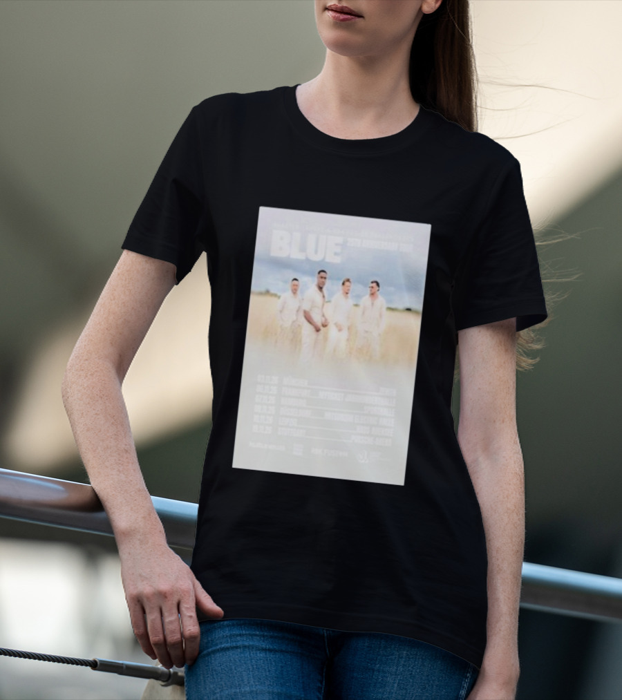 Blue 25th Anniversary Tour Munich Frankfurt Hamburg Dusseldorf Leipzig Stuttgart 2025 T-Shirt