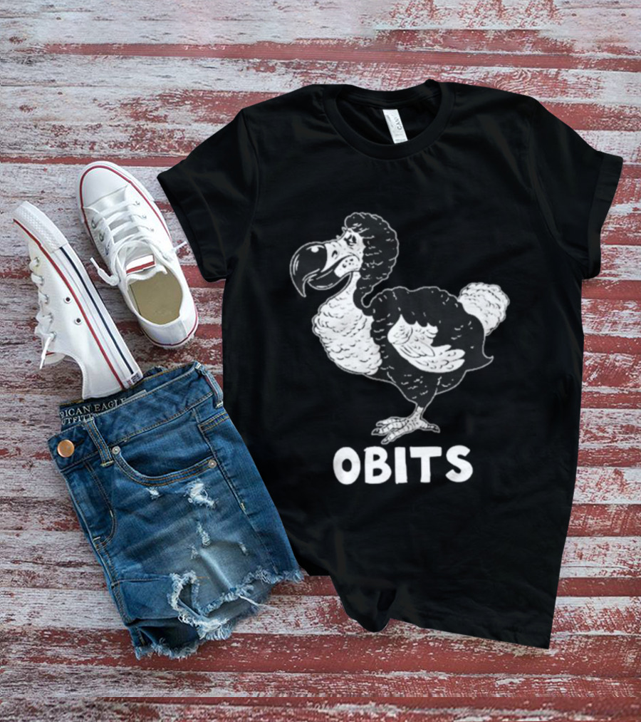 OBITS Dodo Bird Black And White Cartoon T-Shirt