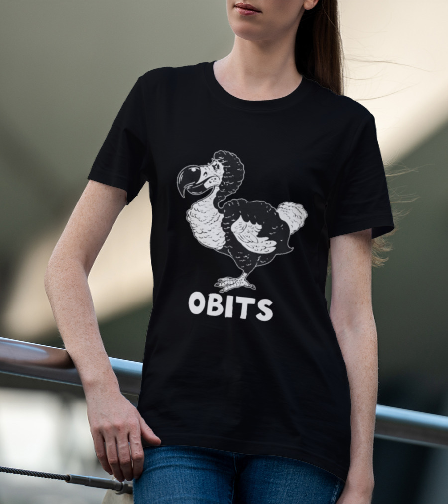 OBITS Dodo Bird Black And White Cartoon T-Shirt