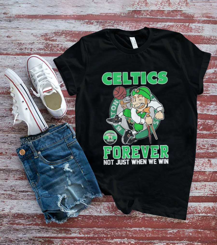 Boston Celtics Forever Team Logo Fan Mascot T-Shirt