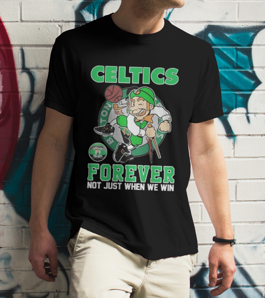 Boston Celtics Forever Team Logo Fan Mascot T-Shirt