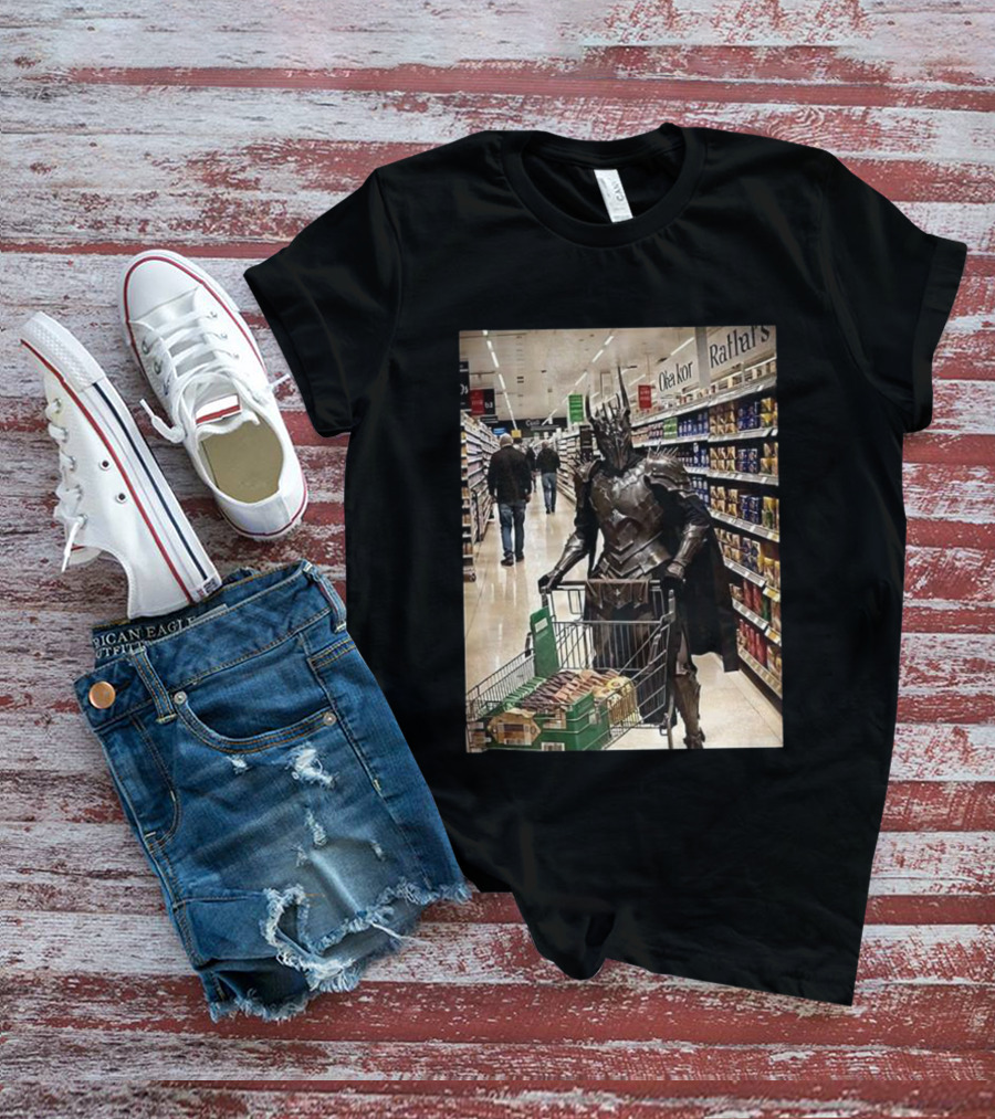 Sauron Shopping Adventure In Grocery Aisle T-Shirt