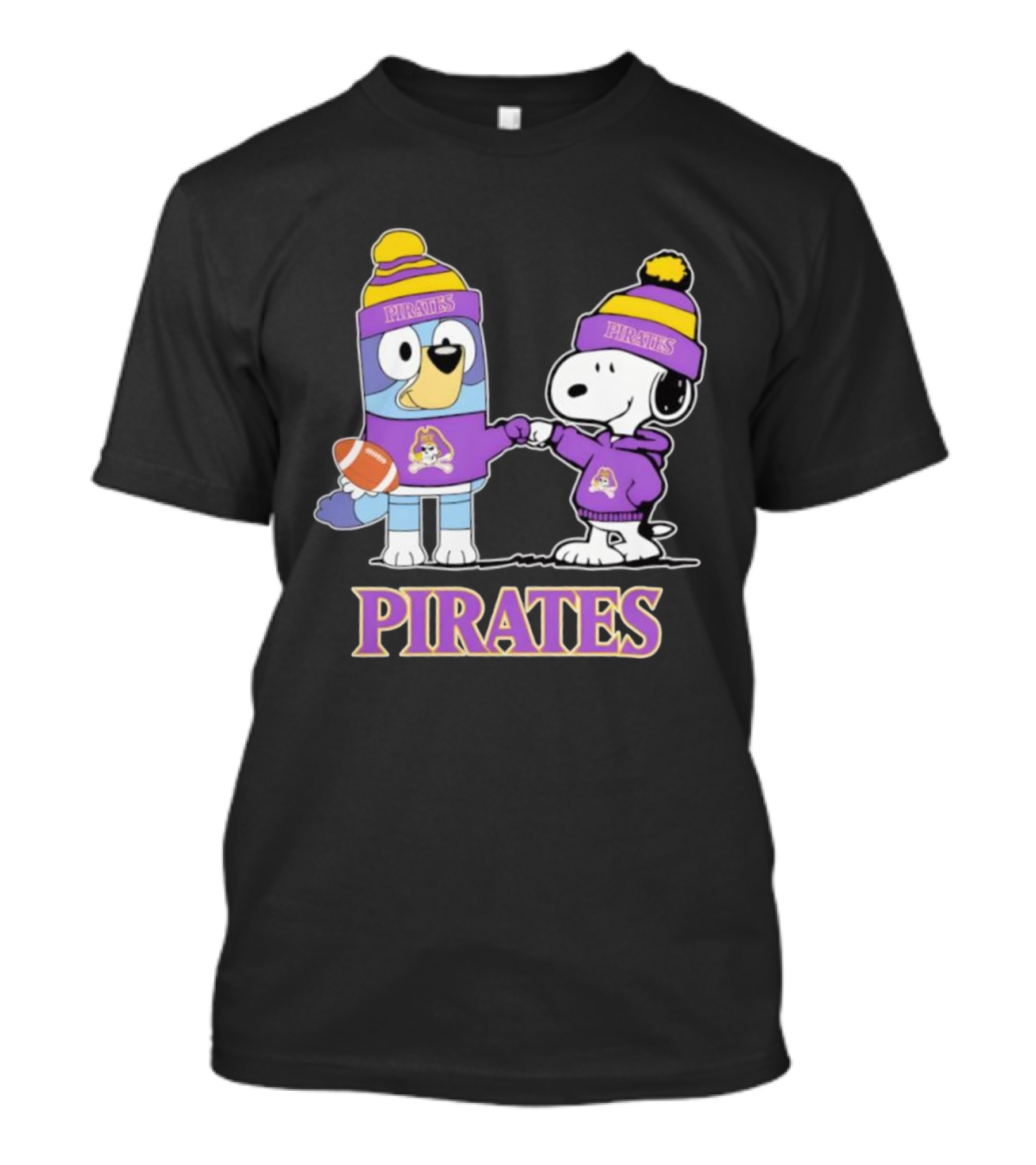 Snoopy Bluey East Carolina Pirates Football Festive Team Spirit T-Shirt