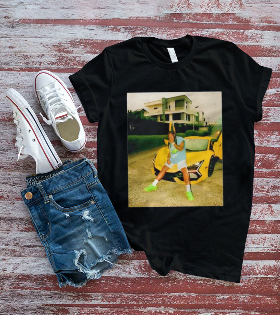Thatojoboy Burna Boy Armless Style Yellow Sports Car Scene T-Shirt