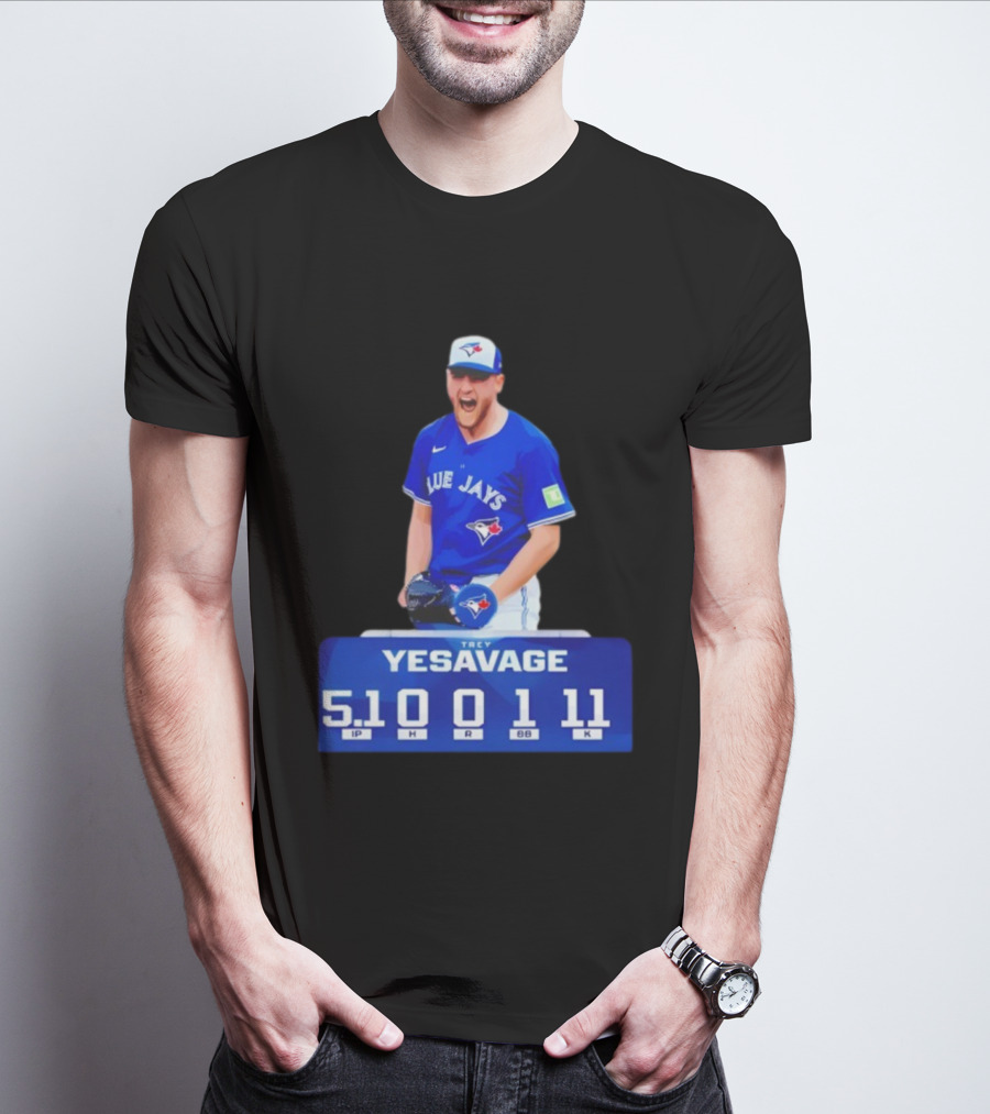 Trey Yesavage Toronto Blue Jays MLB Player World Series 2025 5.1 IP 0 H 1 R 11 K T-Shirt