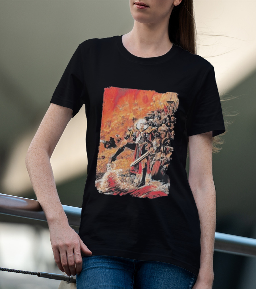 Warhammer Grimdark Canoness Veridyan Battle Scene Fantasy Artwork T-Shirt