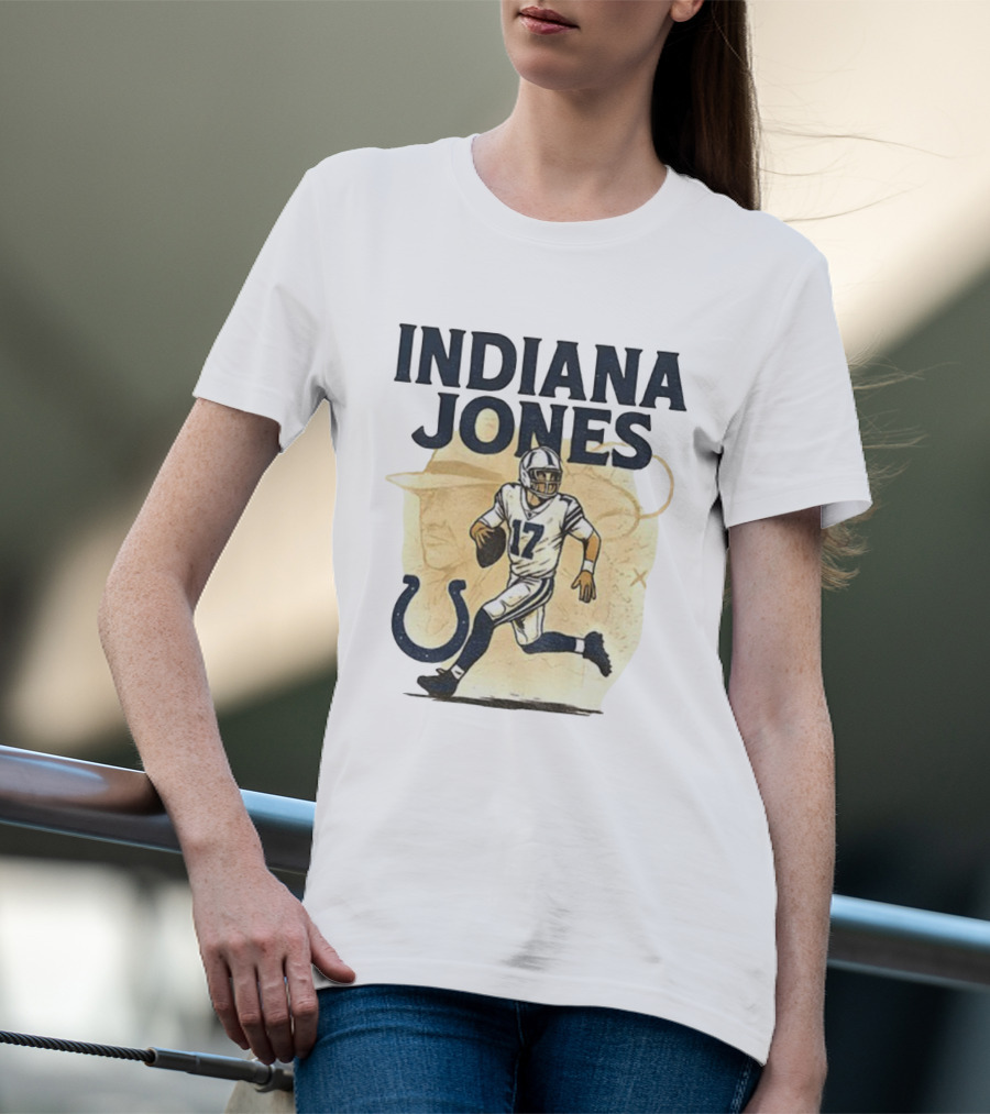 Indiana Jones 17 Running Indianapolis Colts Football NFL Game Day T-Shirt