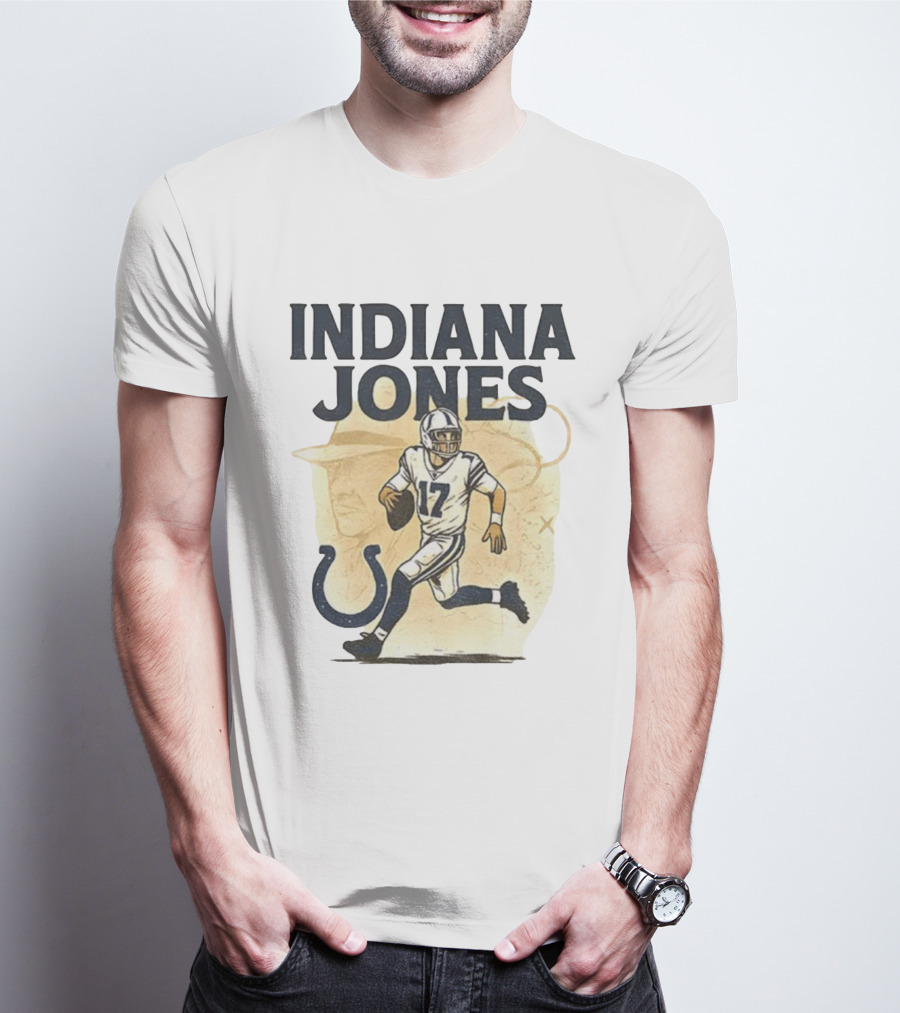 Indiana Jones 17 Running Indianapolis Colts Football NFL Game Day T-Shirt