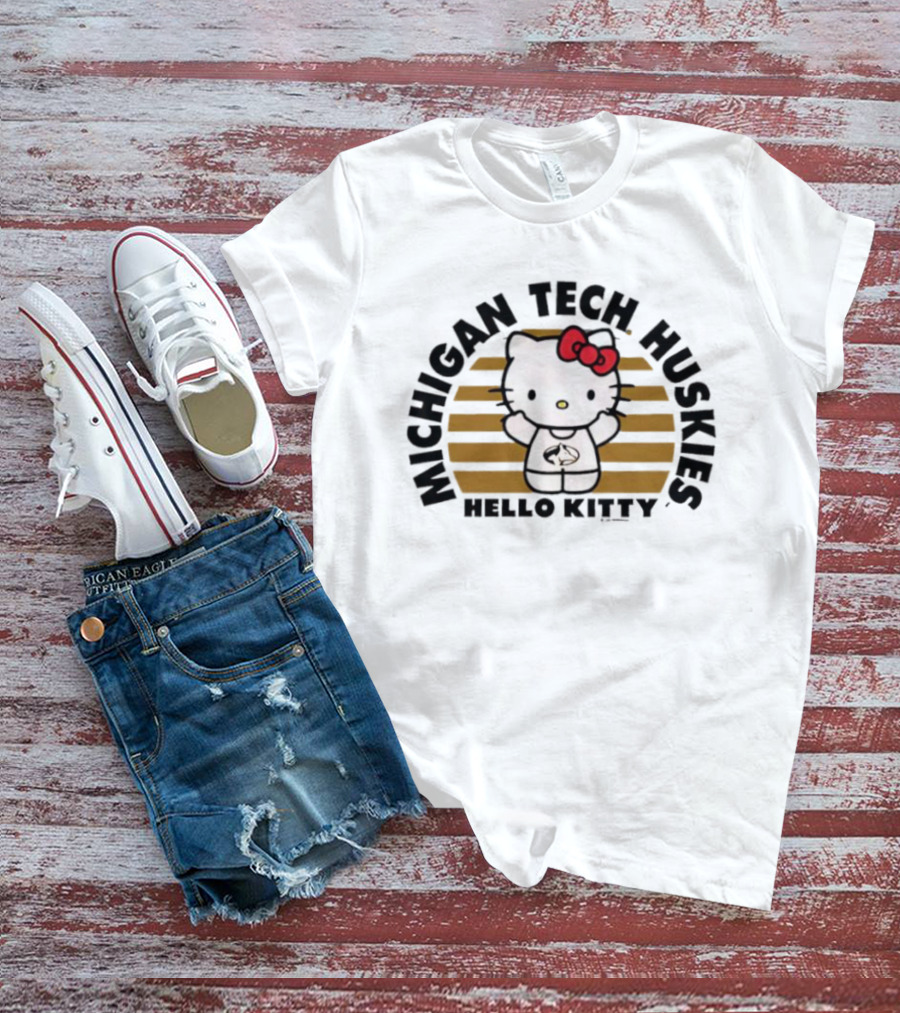 Michigan Tech Huskies Hello Kitty Collaboration T-Shirt