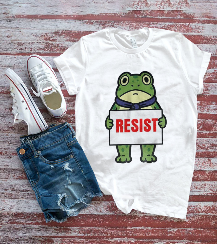 Portland Frog Resist Anti Fascist Trump Democracy Antifa T-Shirt
