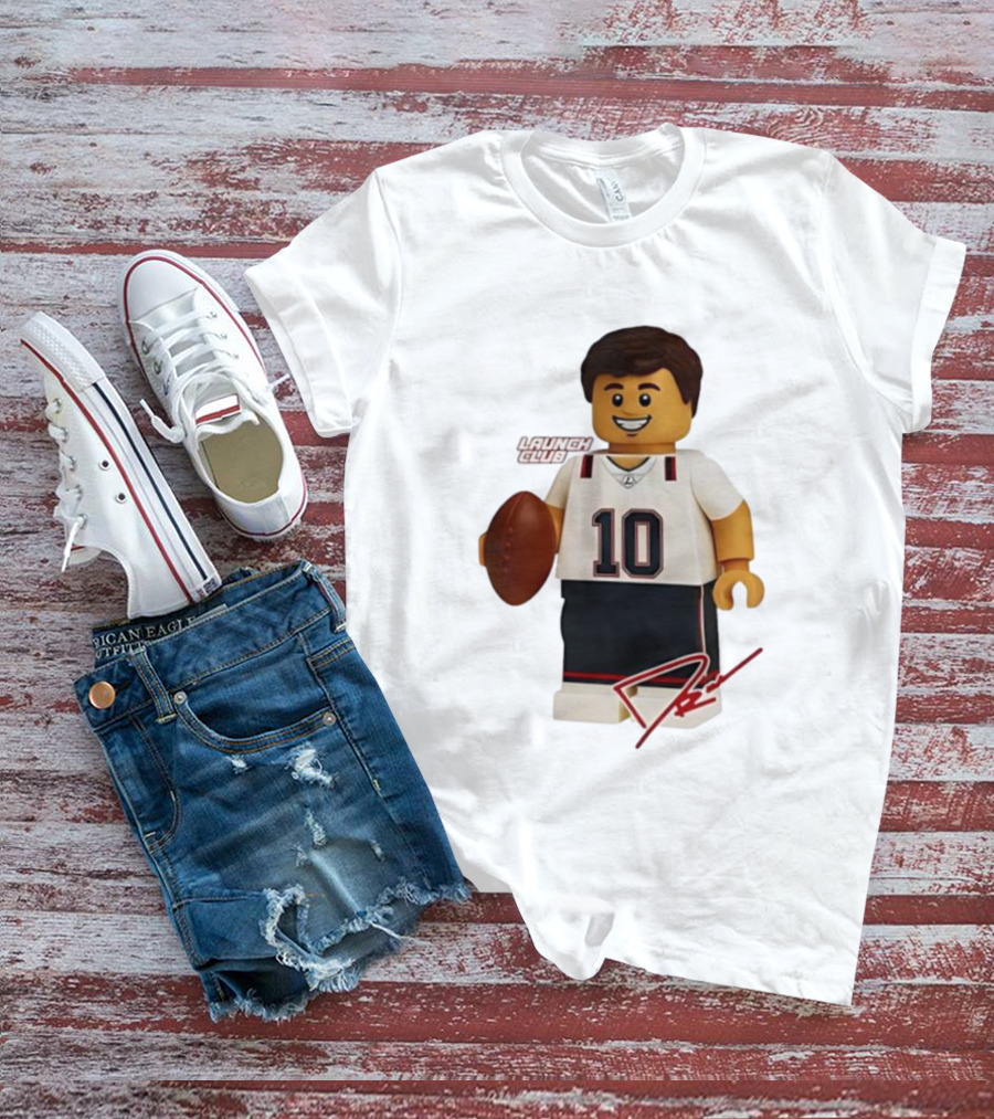 Tom Brady New England Patriots Lego Minifigure 10 Launch Club Signature T-Shirt