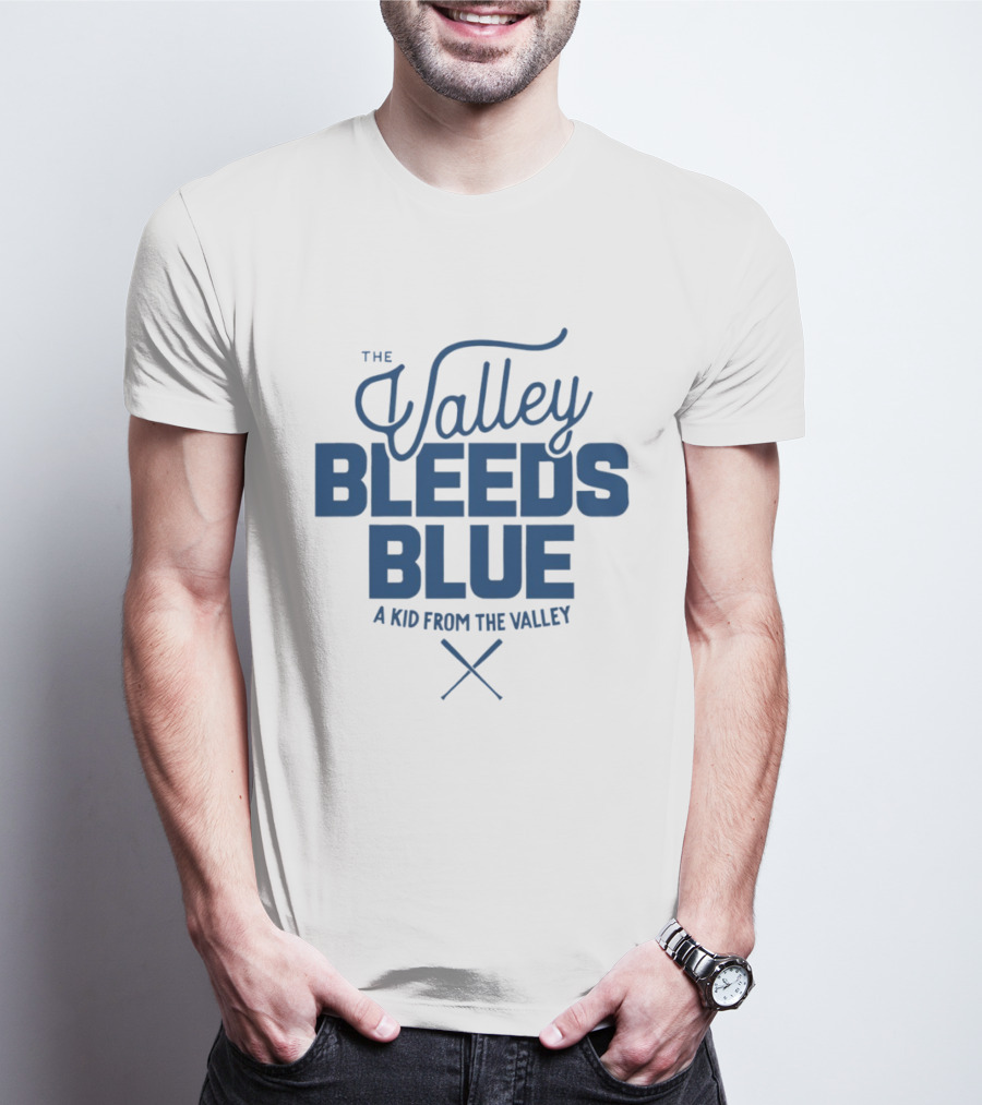 Toronto Blue Jays The Valley Bleeds Blue A Kid From The Valley MLB Baseball 2025 T-Shirt